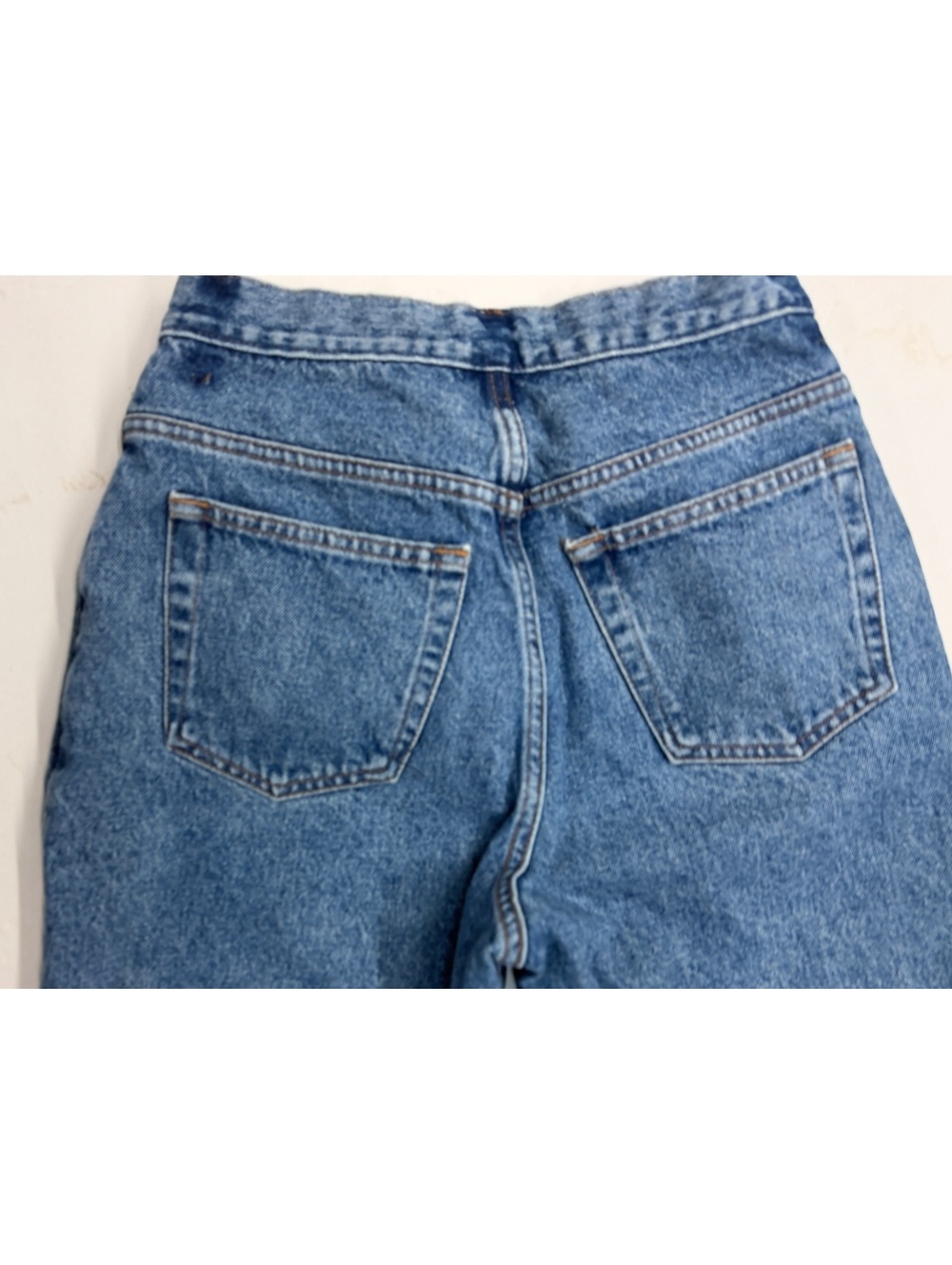 Vintage 90s Gap Reverse Fit High Rise Tapered Blue Mom Jeans Cotton Denim Size 8 - Picture 2 of 10